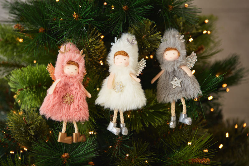 Fuzzy Fairy Tree Ornament With Antlers