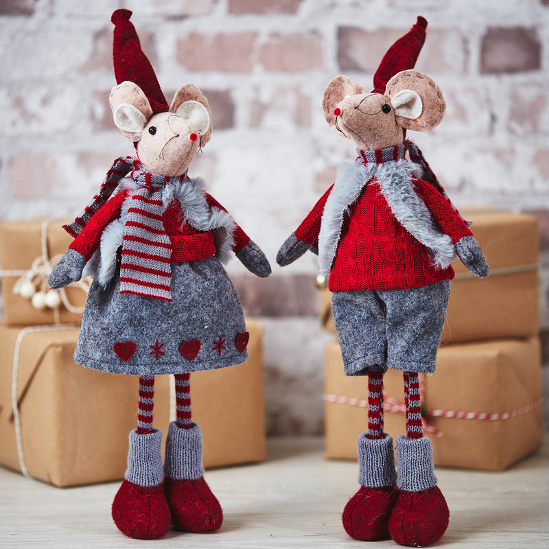 Standing Christmas Felt Mouse - Boy or Girl