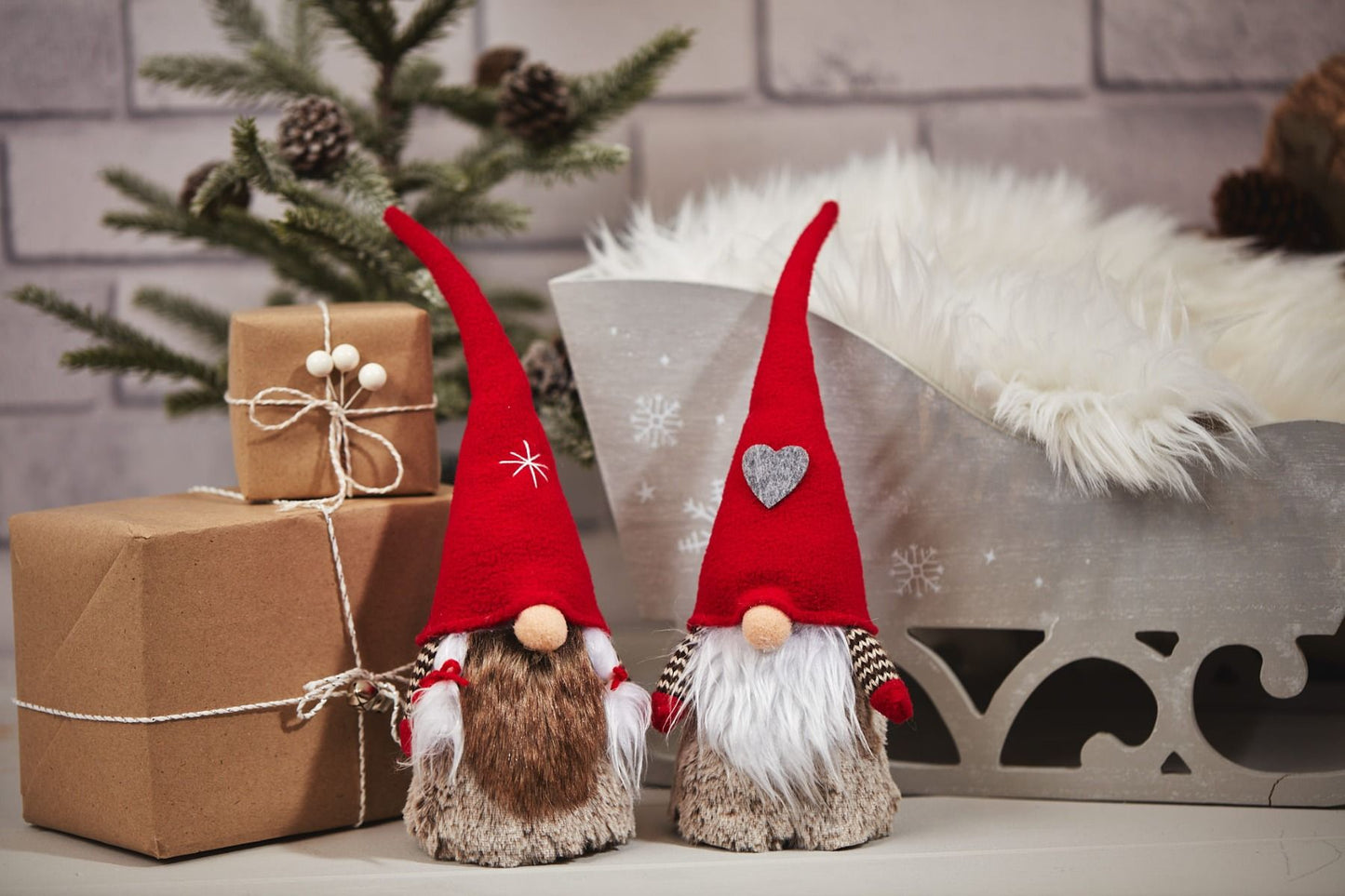 Christmas Standing Boy & Girl Gonks