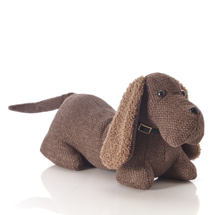 Dog Doorstop with Bouclé Long Ears