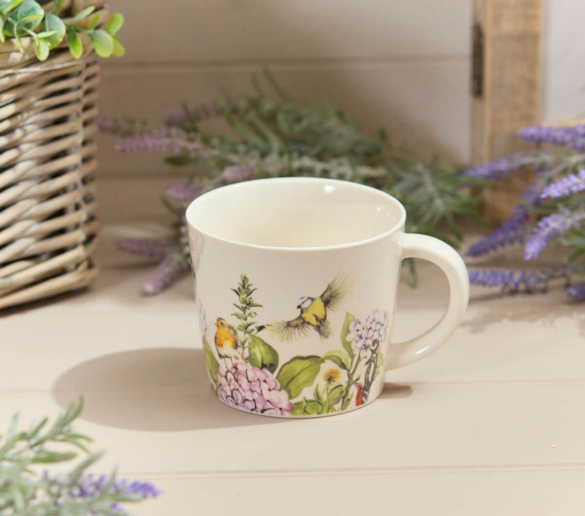 Floral Garden Birds Mug