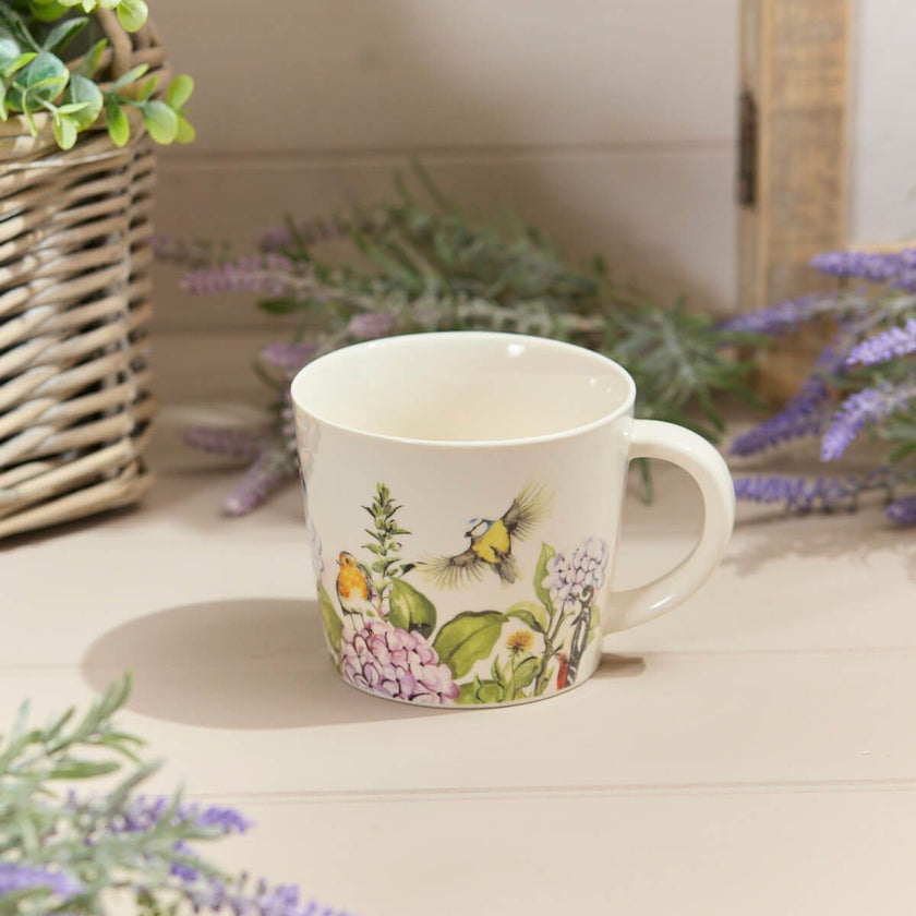 Floral Garden Birds Mug