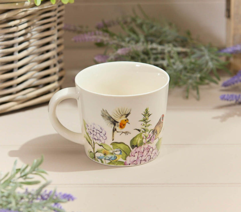 Floral Garden Birds Mug