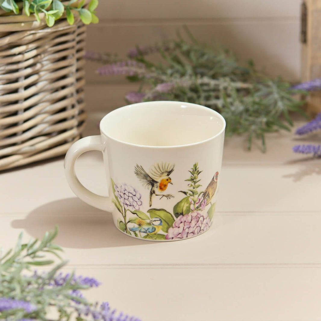 Floral Garden Birds Mug