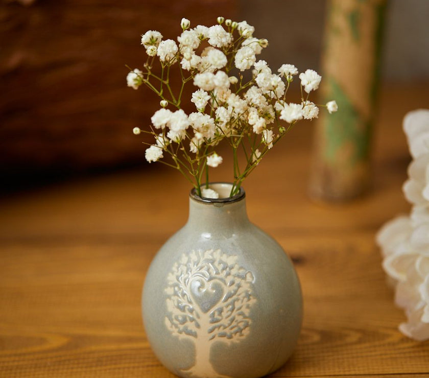 Family Tree Bud Vase - Grey