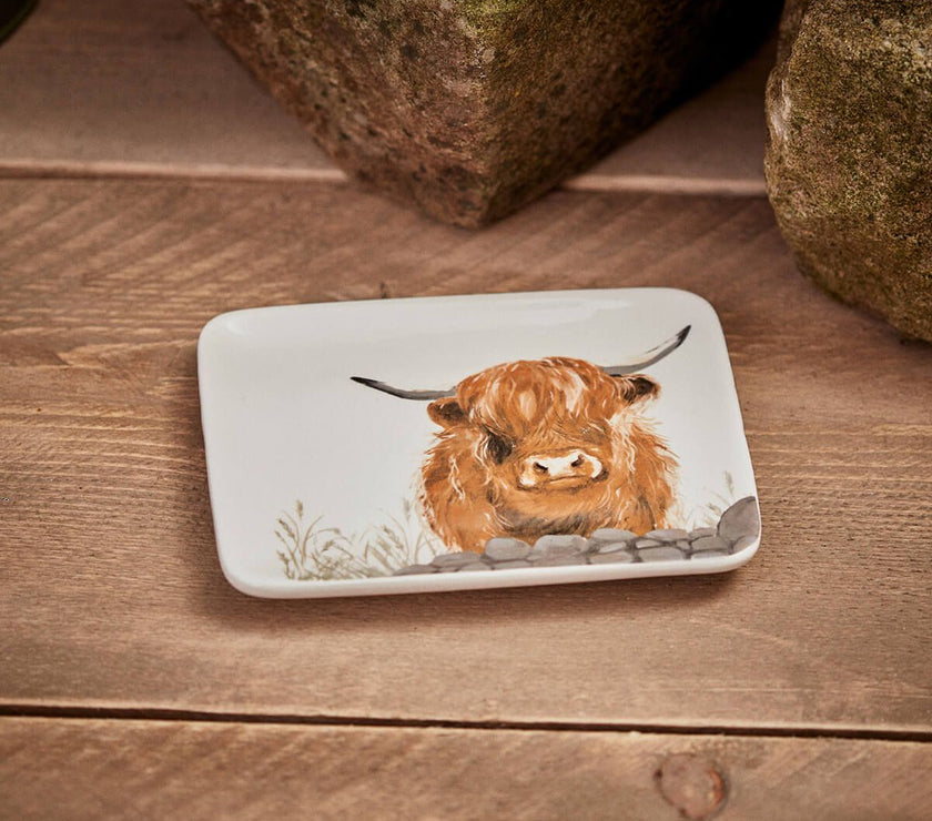 Dougal Highland Cow Ceramic Trinket Dish