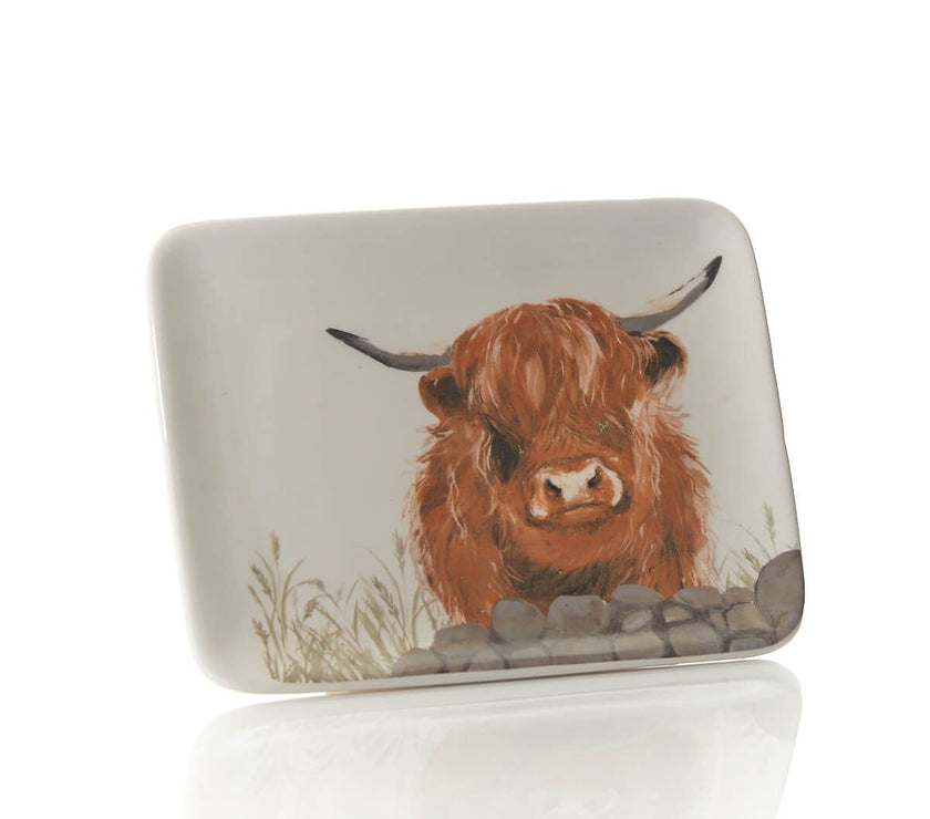 Dougal Highland Cow Ceramic Trinket Dish