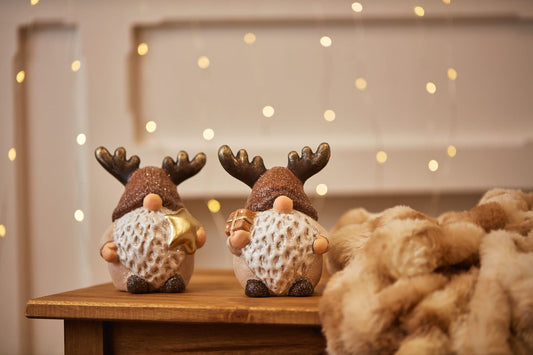 Ceramic Gonk Ornament with Antlers