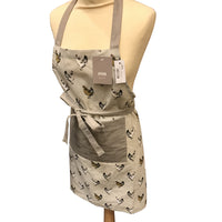 Chicken Motif Grey Kitchen Apron 100% Cotton