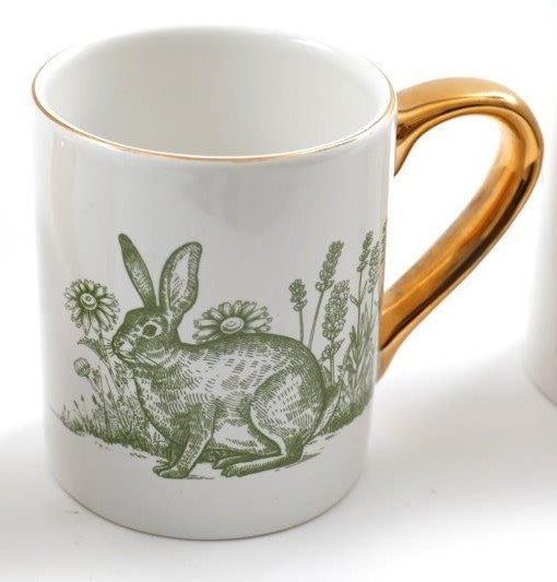 Forest Toile Rabbit Design Mug