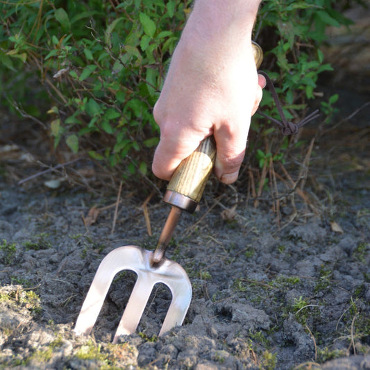 Copper Plated Rake Fork