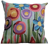 Embroidered Floral Cushion