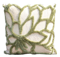 Embroidered Leaf Cushion