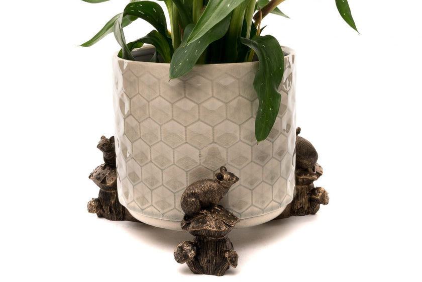 Mouse on Mushroom Plant Pot Feet – Set of 3