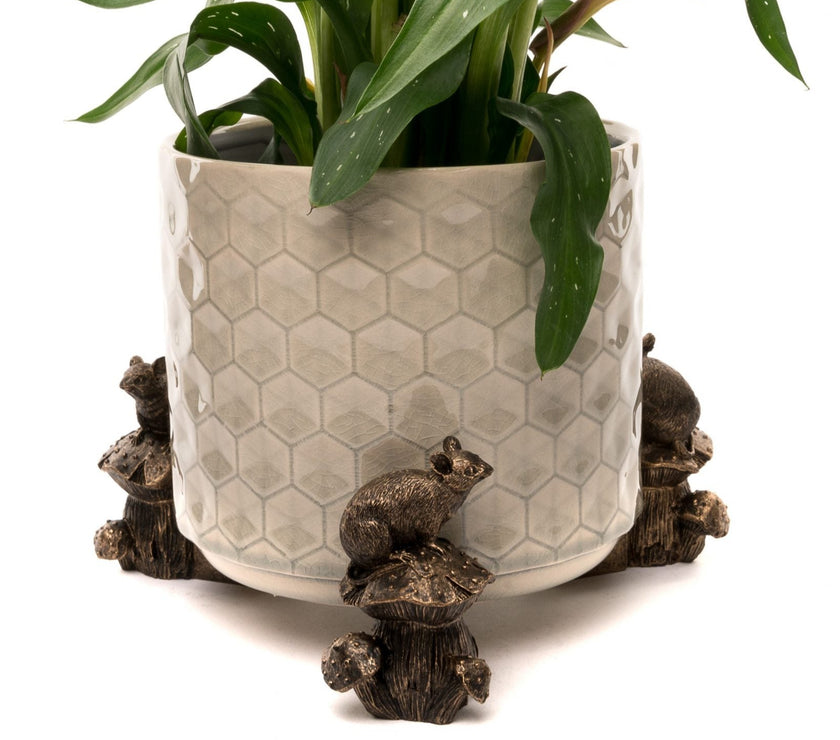 Mouse on Mushroom Plant Pot Feet – Set of 3