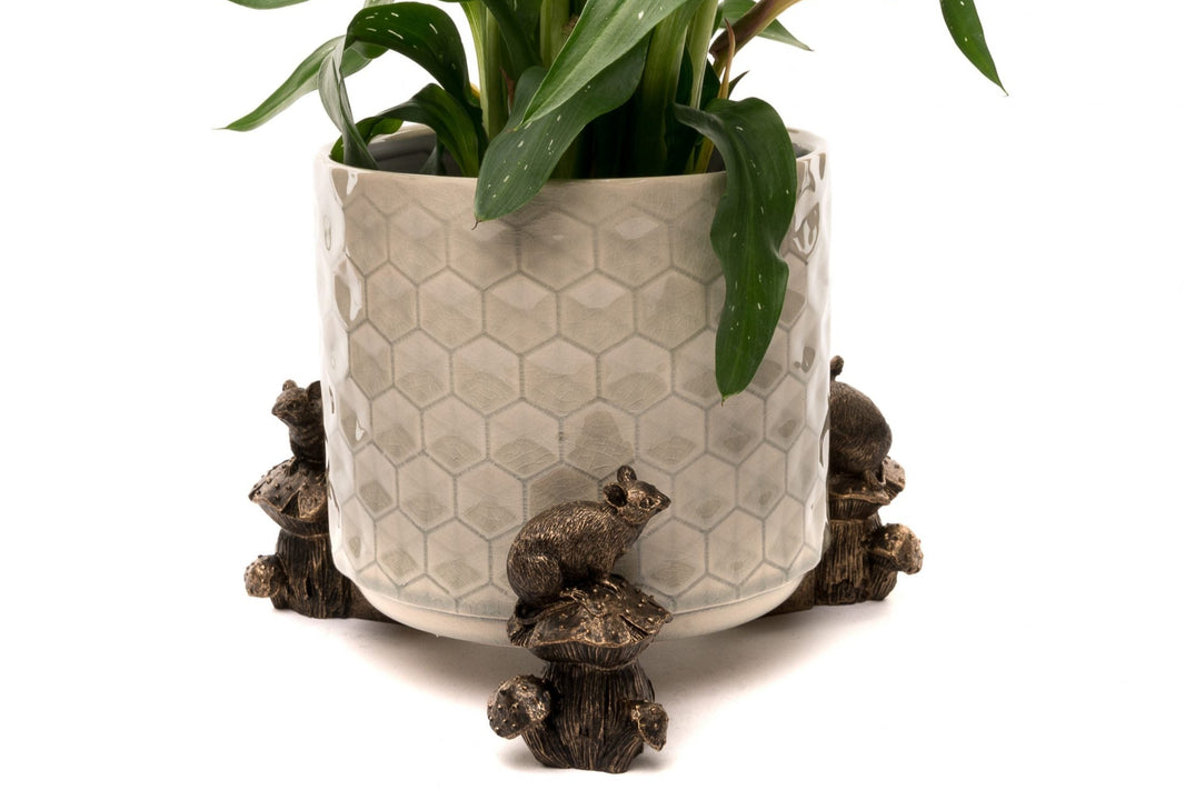 Mouse on Mushroom Plant Pot Feet – Set of 3