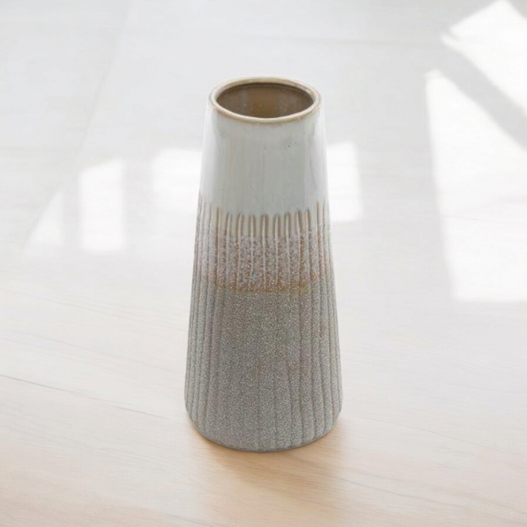 Grey Glazed Sandstone Vase