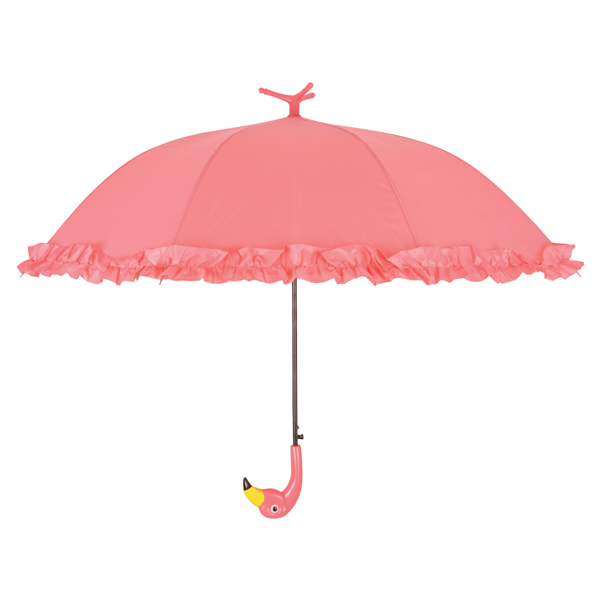 Pink Flamingo Umbrella with Ruffles