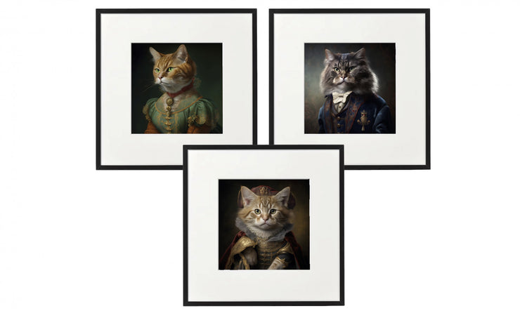 Renaissance Cat Framed Print