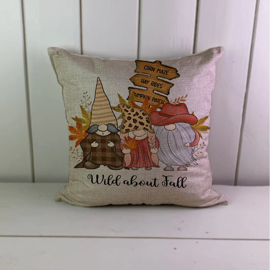 Wild About Fall Autumn Linen Cushion Cover