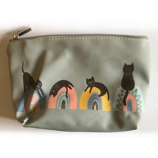 Black cat cosmetic wash bag