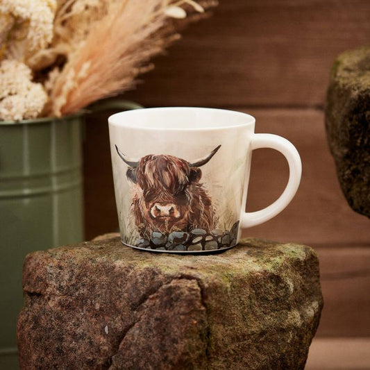 Dougal the Highland Cow - Rustic Stoneware Mug